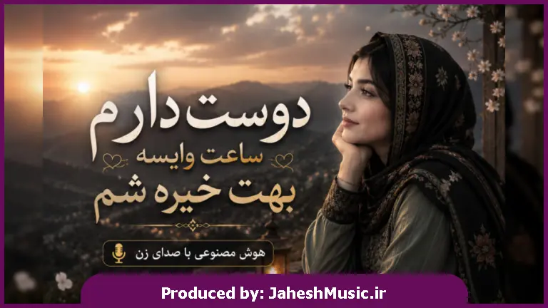 دانلود آهنگ  دوست دارم ساعت وایسه بهت خیره شم "هوش مصنوعی ترند اینستا با صدای زن"